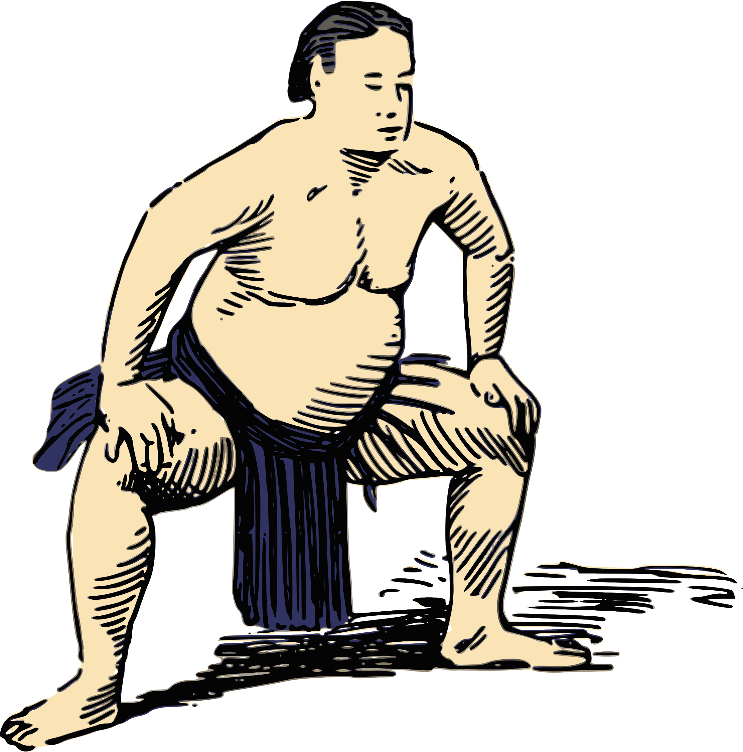 Sumo Wrestler 2 - Sumo Wrestler Drawing (2370x2400)