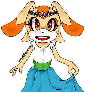 Cream's Official Design - Sonic Thumbelina (351x351)