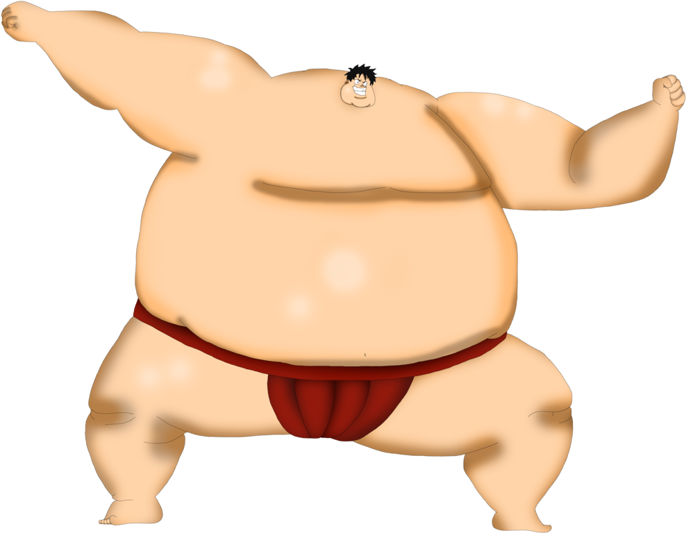 Sumo Luffy 2 By Artist-srf - Fat Luffy (999x799)
