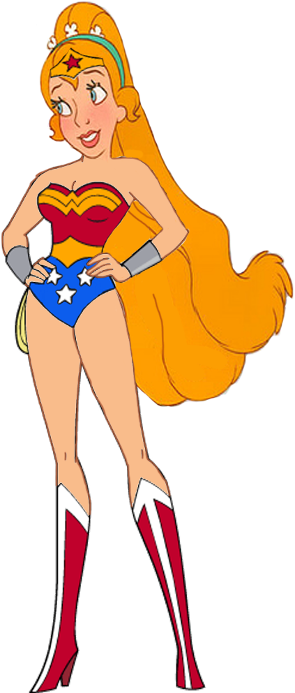 Thumbelina As Wonder Woman By Darthraner83 - Scooby Doo Daphne Wonder Woman (466x992)