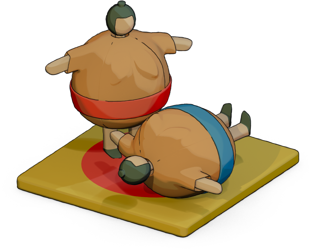 Sumo Wrestling - Version - Cartoon (1200x1200)