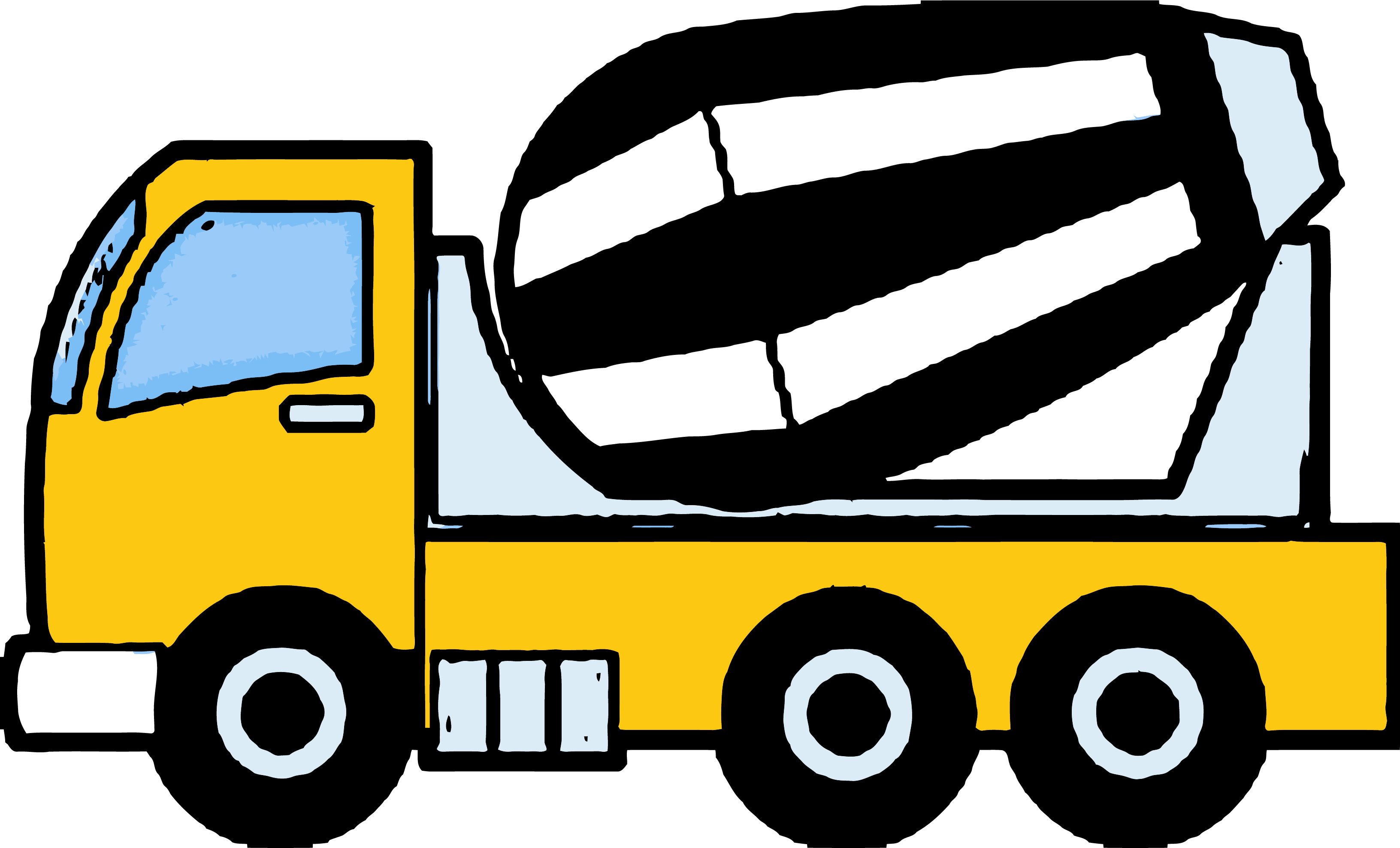 Cement Truck Construction Clipart Png - Construction (3263x1976)