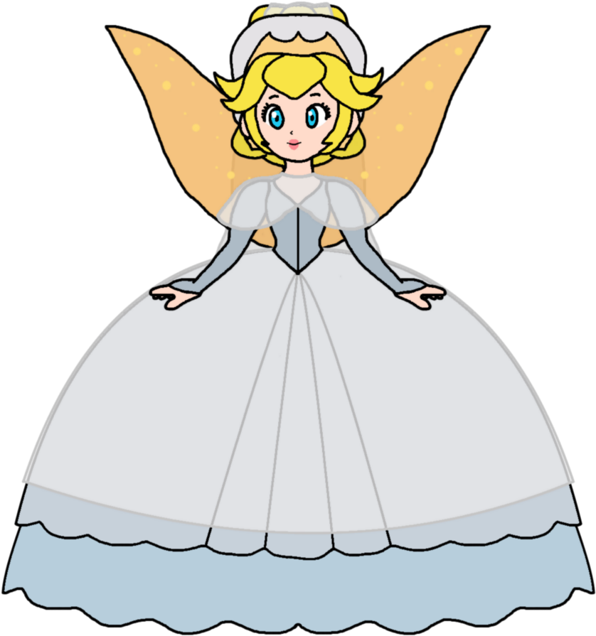 Thumbelina By Katlime - Princess Peach Wedding Dress (877x910)