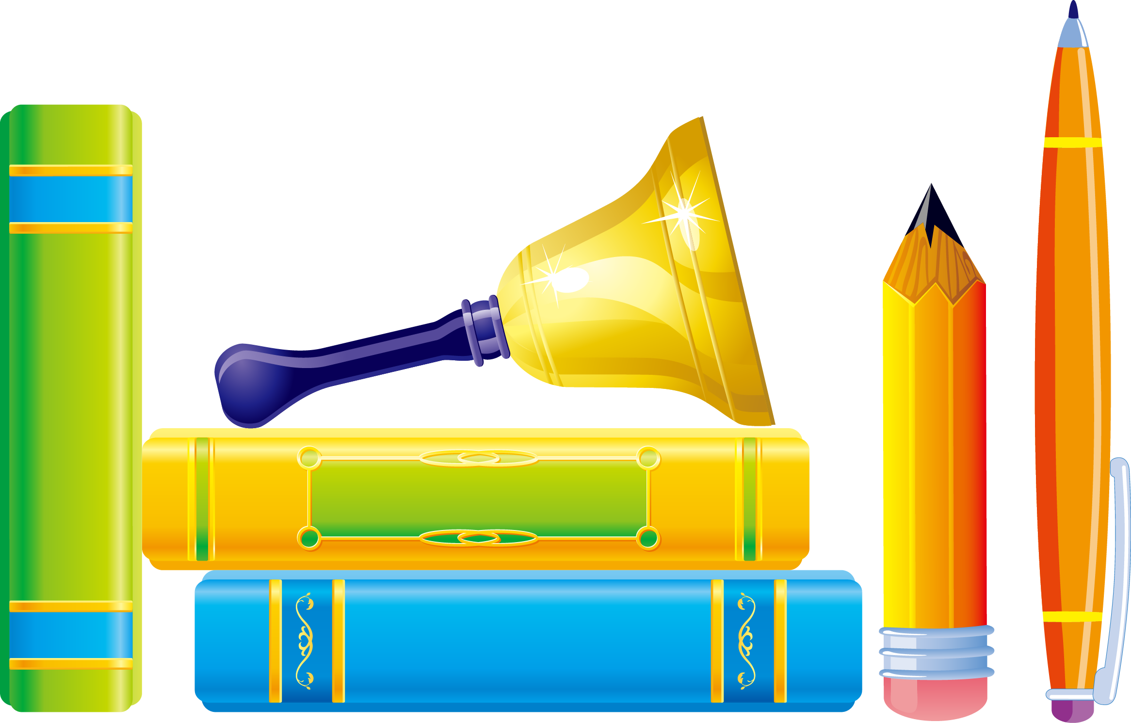 Cartoon Pencil Stationery Vector Material Books - Cartoon Pencil Stationery Vector Material Books (2332x1491)