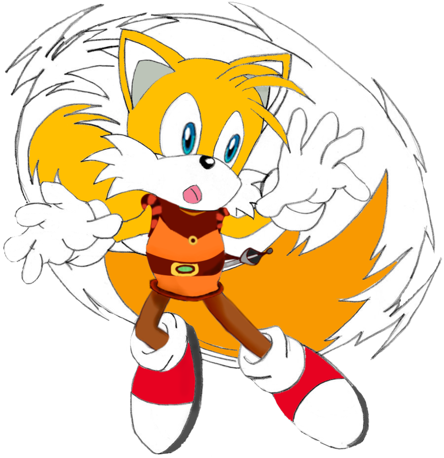 Miles Tails Prower Flying In Thumbelina Suit By Fenderman99yt - Miles Tails Prower Flying (879x908)