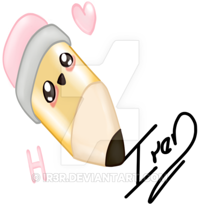 Kawaii Pencil Doodle By Ir3r - Cartoon Pencil Doodle Png (400x413)