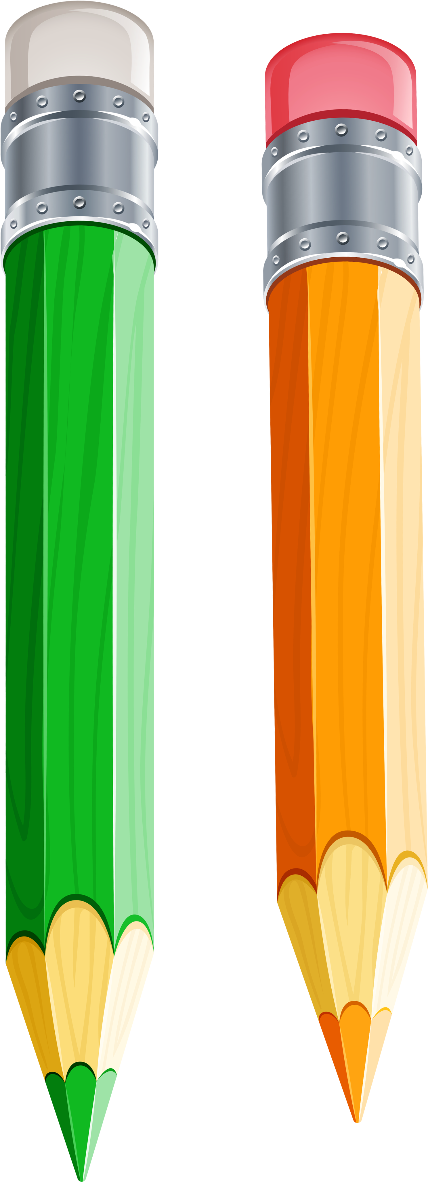 Two Pencils Png Vector Clipart - Two Pencils (1914x4310)