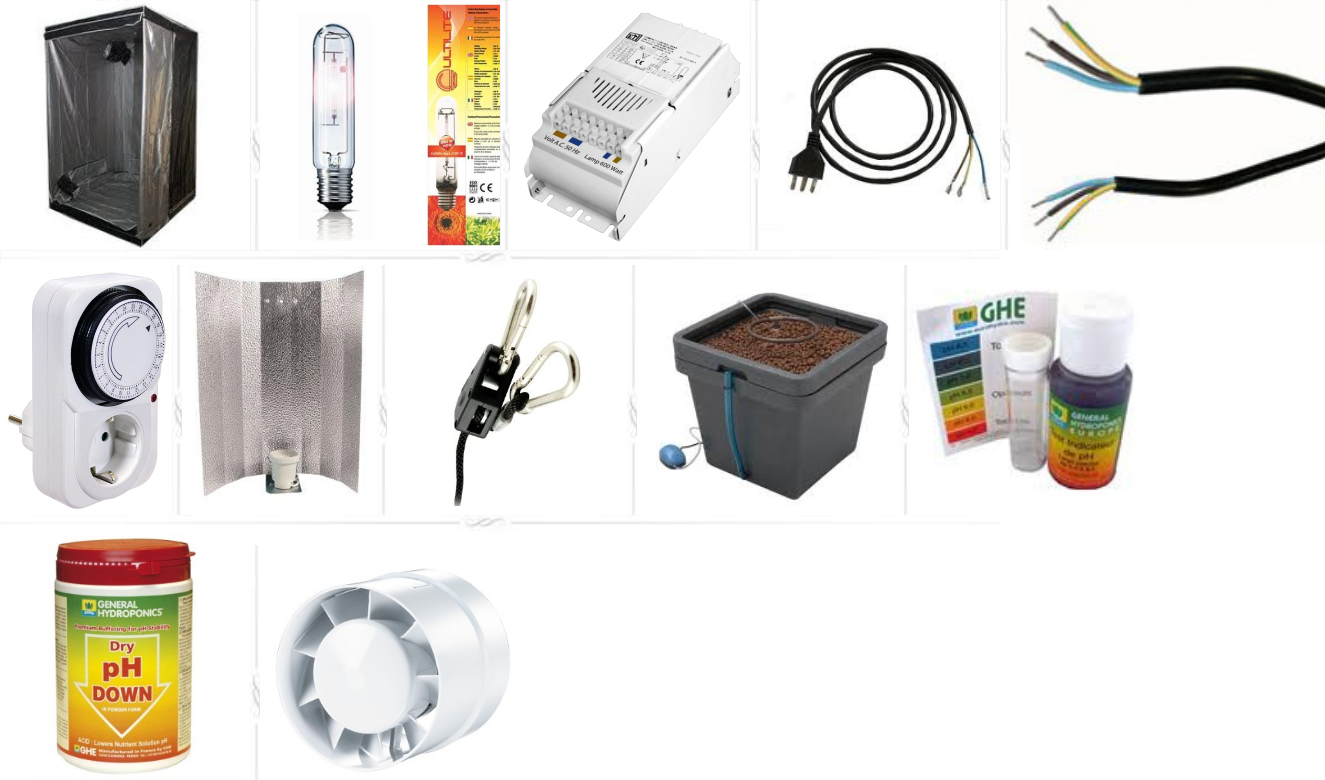 Kit Economico Idroponica 250w Agro Con Grow Box - Vents 125 Vko Turbo Ventilátor Do Potrubí S Vyšším (1325x780)