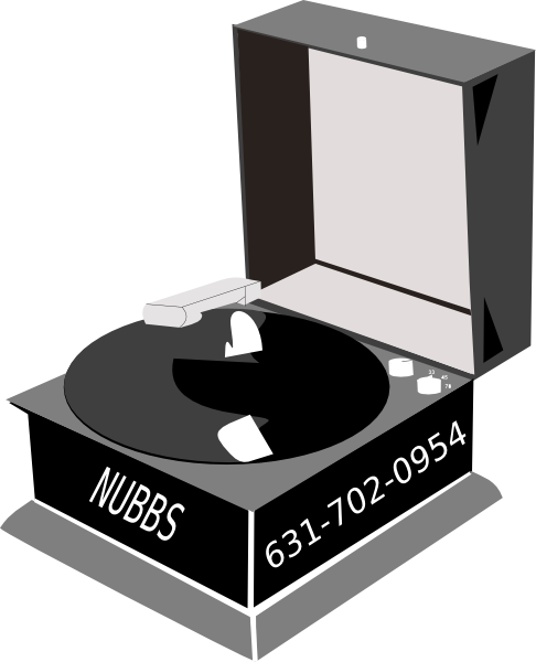 Nubbs Phonograph B&w Clip Art At Clker - Clip Art (486x600)