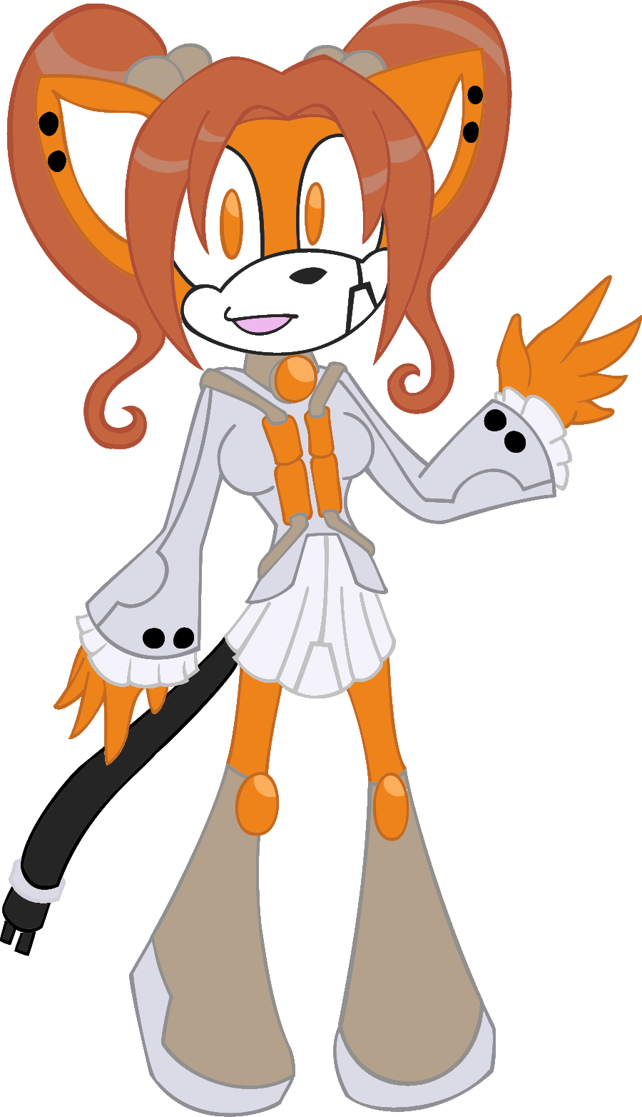 Portal Mobians -curiosity Core By Gengy23 - Cartoon (900x1564)