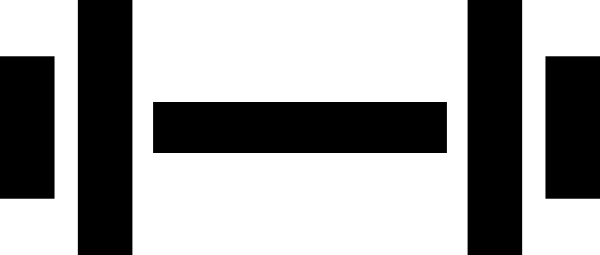 This Free Clip Arts Design Of Barbell Icon - Bar Bell Icon (600x255)