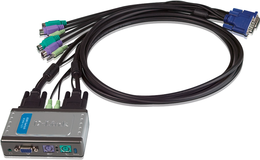 D Link Kvm 121 2 Port Ps/2 Kvm Switch With Audio Support - D Link Kvm 121 (1664x936)