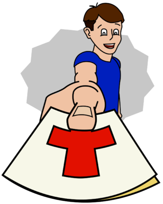 Buy This Image For $5 - Passing Out Gospel Tracts Clipart (319x400)