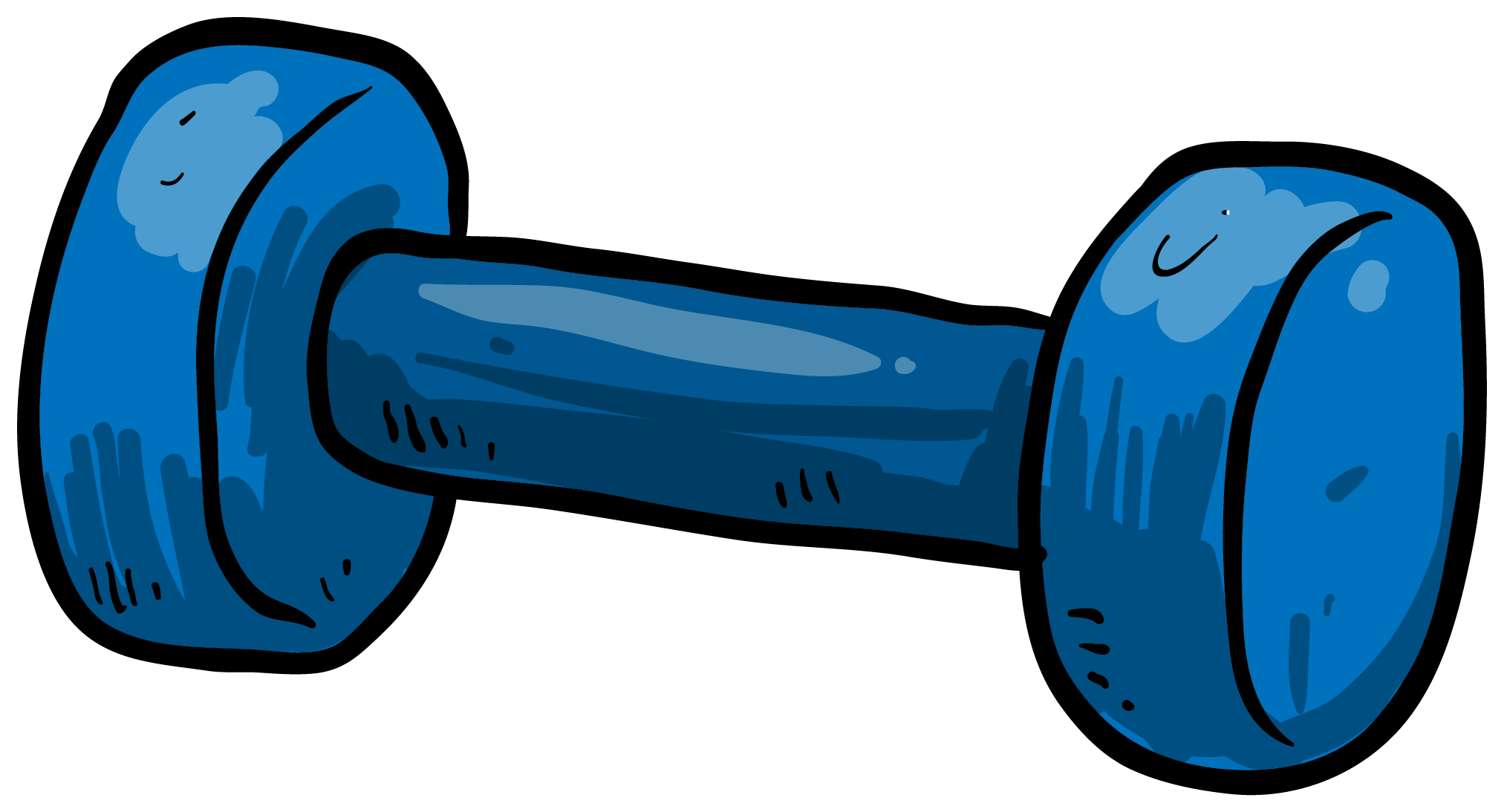 Barbell Dumbbell Physical Fitness Physical Exercise - Desenho De Halteres Azul Png (2025x1094)