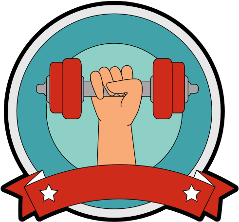 Hand Human With Weight Lifting Isolated Icon - Tin Sign: Coca-cola, 30x30cm. Tin Sign (550x550)