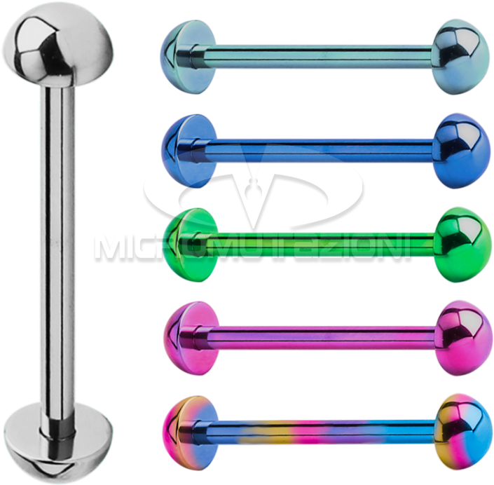 Titanium Half Balls Barbell Ear - Barbell (750x750)