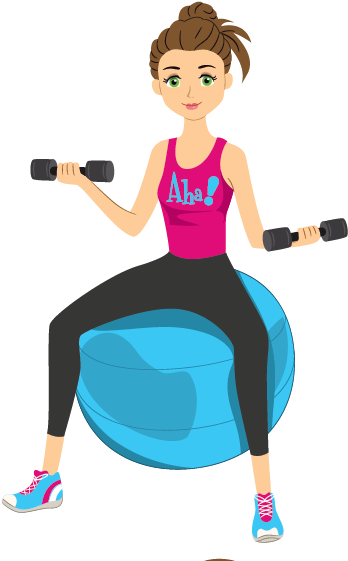 Written By Beth Dubsky - Exercising Cartoon Png (383x578)