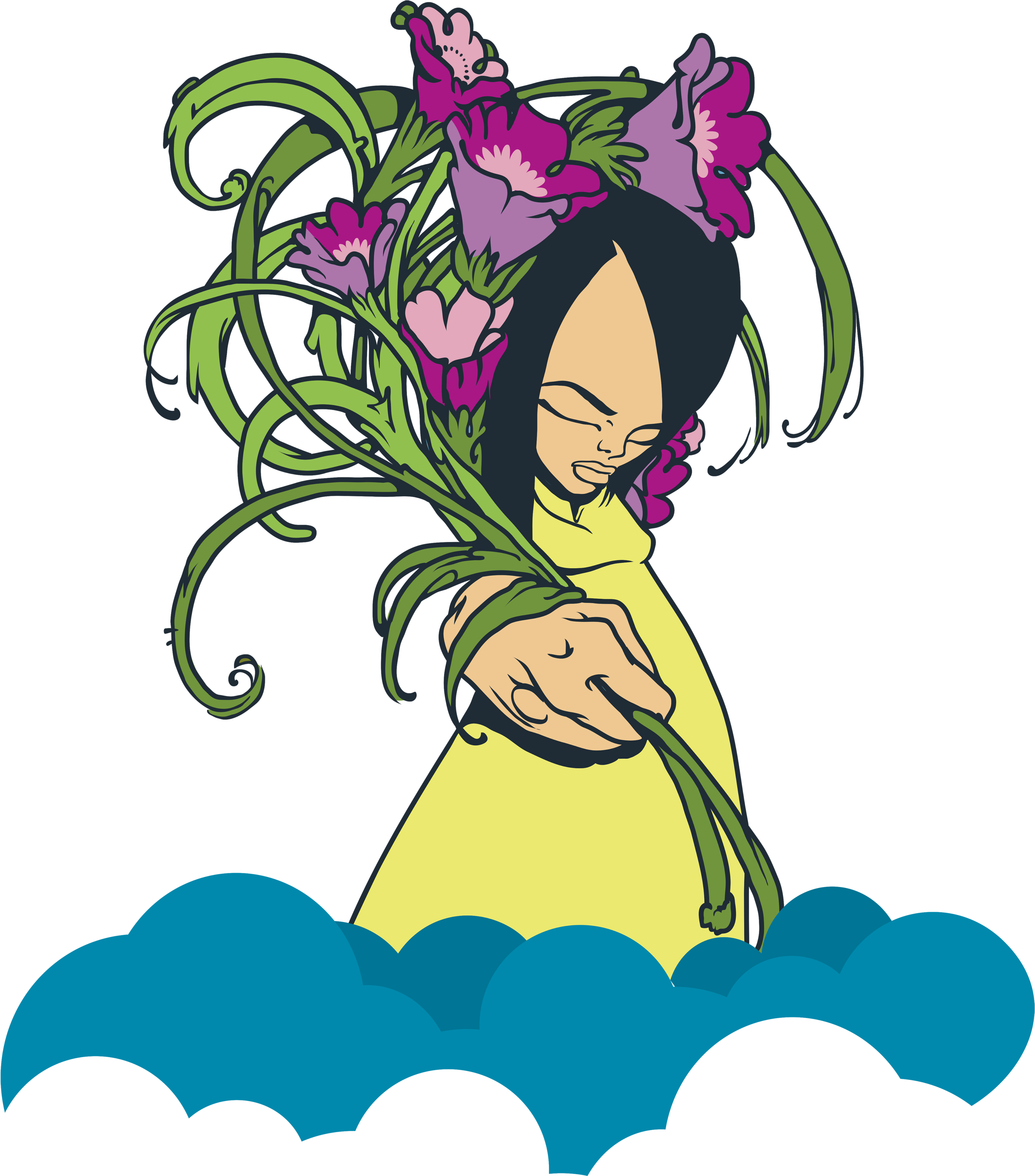 Royal Heather - Graphic - Art - Illustration (3600x4320)