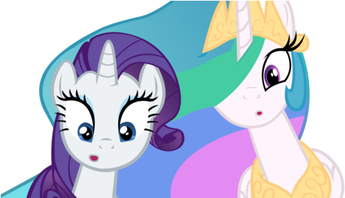 Uploaded - Rarity And Princess Celestia (500x278)
