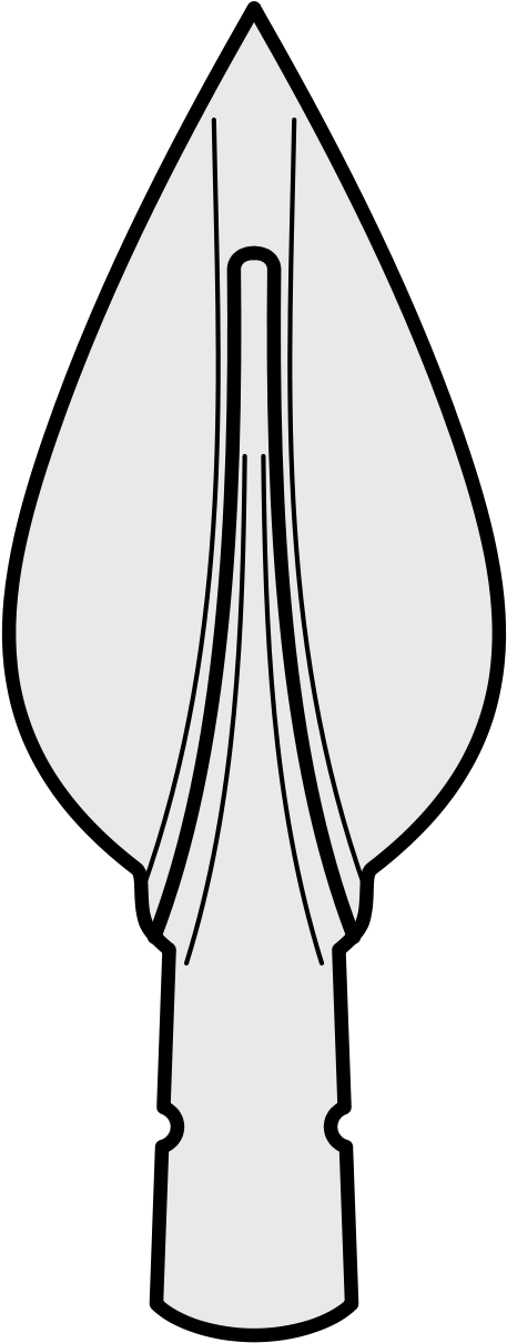 This Image Rendered As Png In Other Widths - Spear Head Drawing (500x1250)
