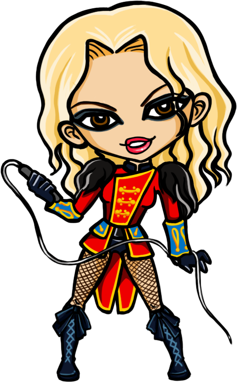 Britney Spear In Circus Tour Ver By Alien3287 - Britney Spears Cartoon Png (780x780)