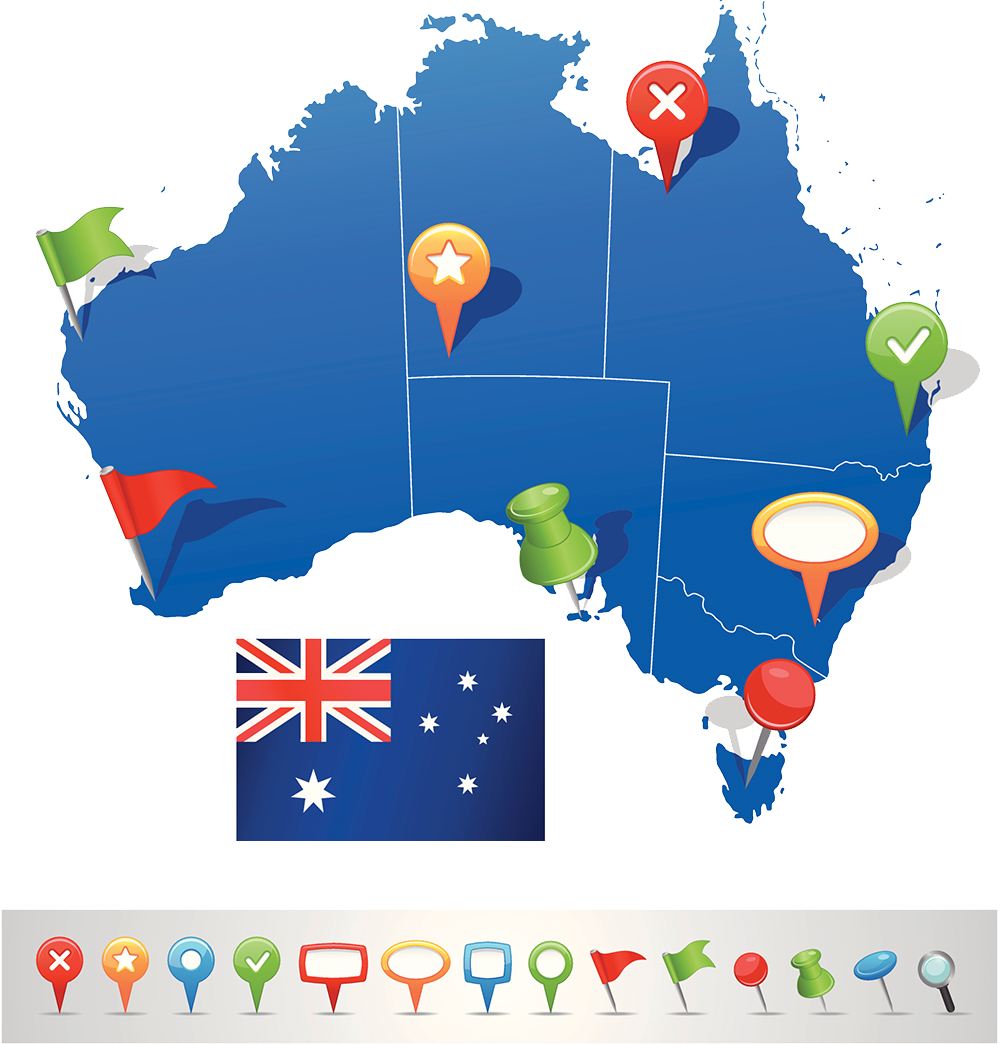 Australia Map Shutterstock Illustration - Australia Map Shutterstock Illustration (1000x1044)