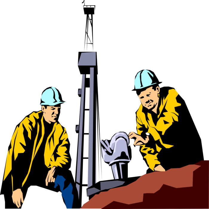 Vector Illustration Of Fossil Fuel Petroleum And Gas - Oil Rig Clip Art (700x700)
