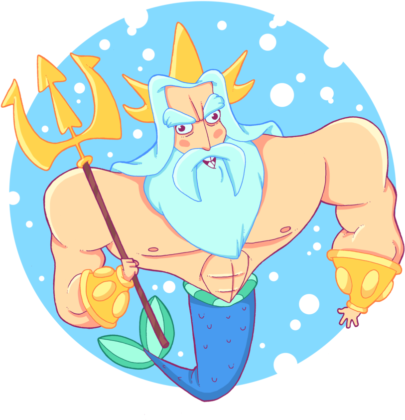 King Triton By Lost Angel Less - Cartoon (900x900)