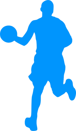 Basketball Player Outline Image Public Domain Vectors - Basketball (289x500)