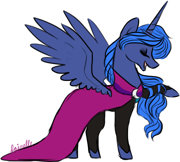 Kkitsu, Elsa, Frozen , Princess Luna, Safe, Simple - Mlp Luna As Elsa (604x553)