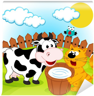 Cat, Cow And Milk - Cide (400x400)
