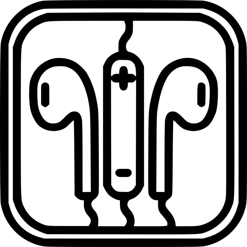 Png File - Earphone Svg (980x980)