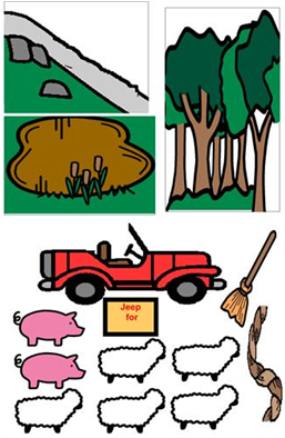 Boardmaker Online Sheep In A Jeep - Book (491x393)