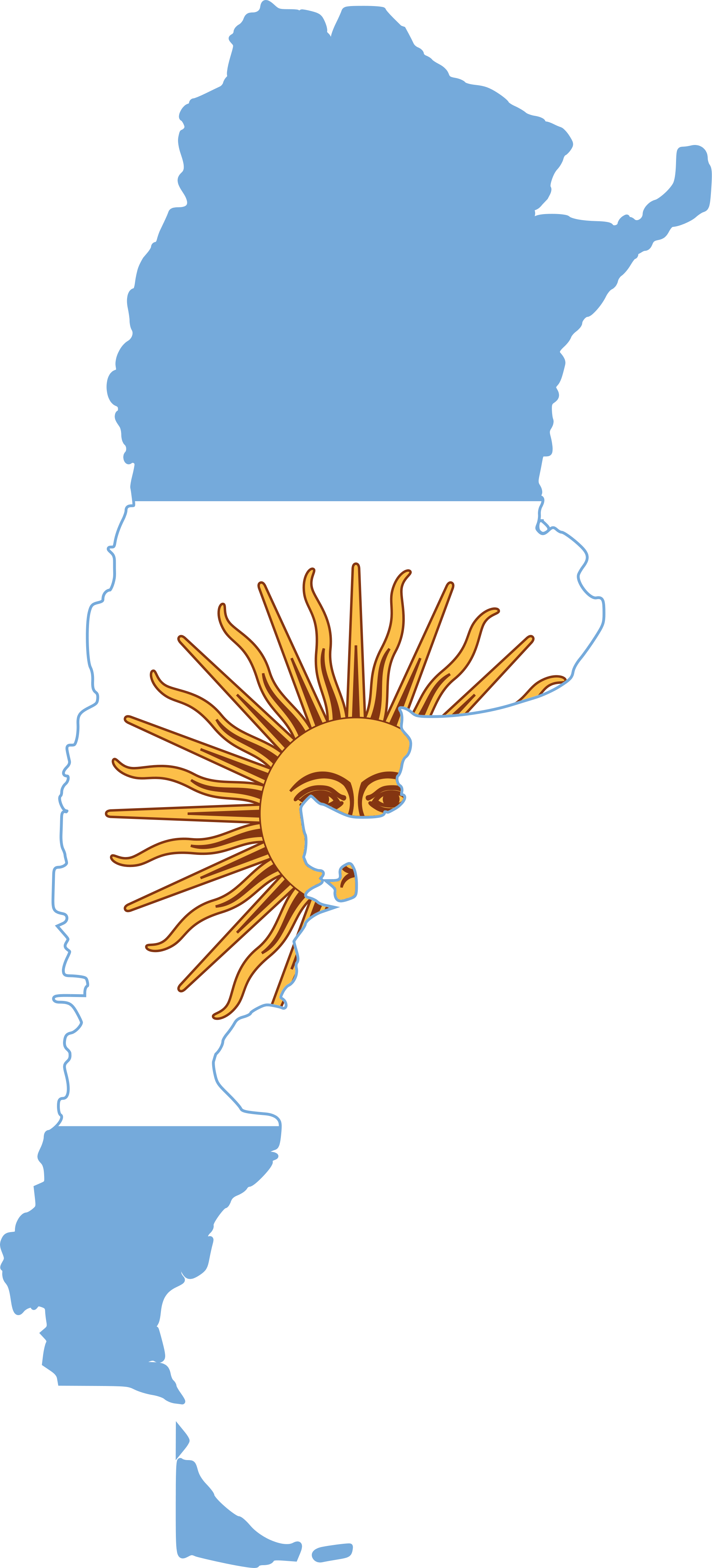 Argentina Clipart - Argentina Bandera Y Pais (2000x4402)