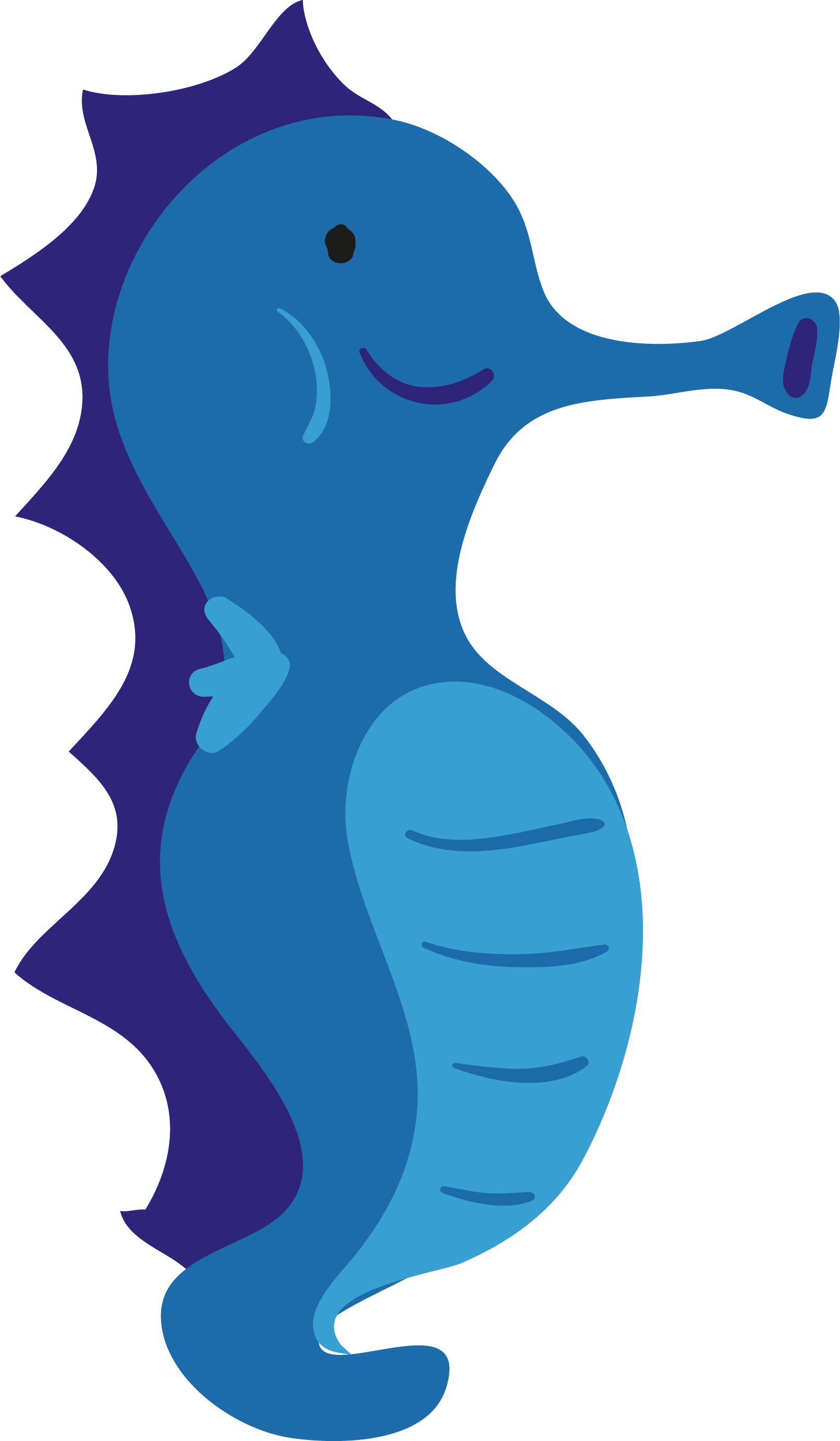 Seahorse Cartoon Clip Art - Seahorse Cartoon Clip Art (1611x2762)