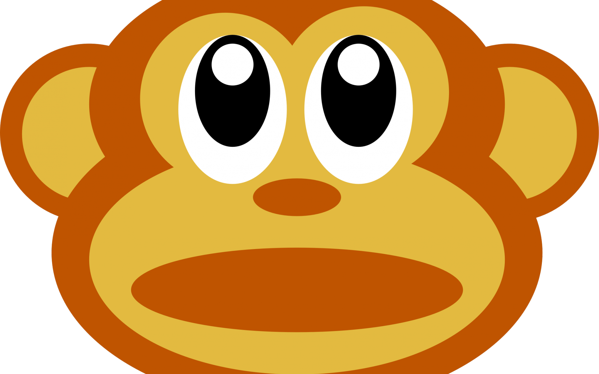 Monkey Face Clipart (1920x1200)
