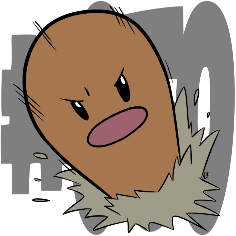 050 Diglett By Crantime - Cartoon (894x894)