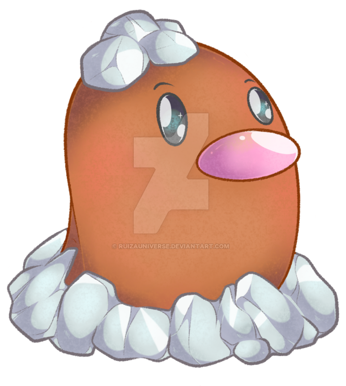 Diglett By Ruizauniverse - Cartoon (900x900)