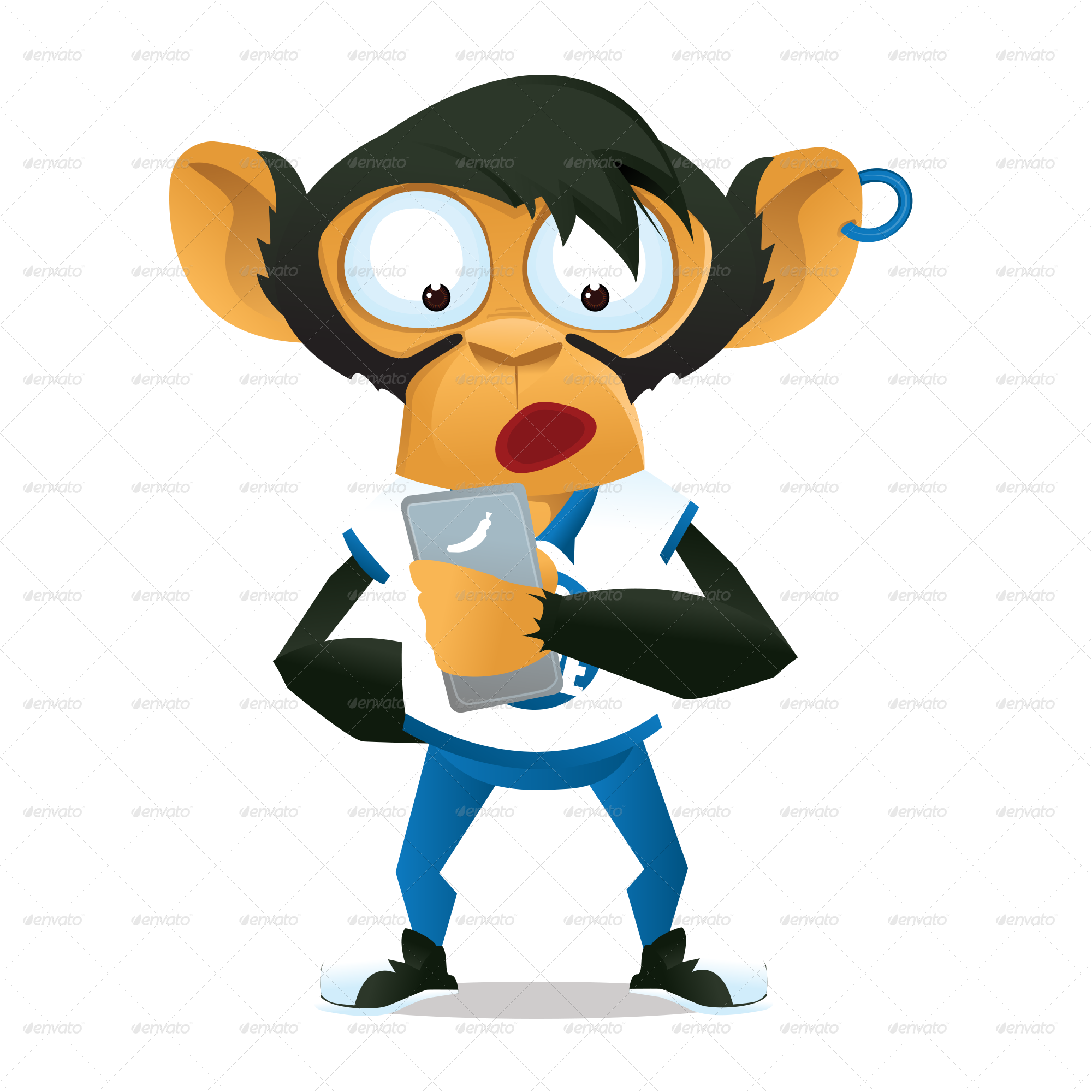 Money Hold Sign Pointing Blue Pointing Whatever Blue - Cartoon (2000x2000)