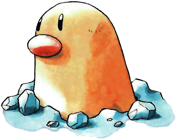 Diglett Pokemon Red And Blue Official Art “ - Diglett Official Art (570x452)
