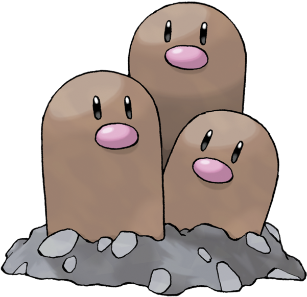 #051 Dugtrio - Pokemon Dugtrio (600x600)