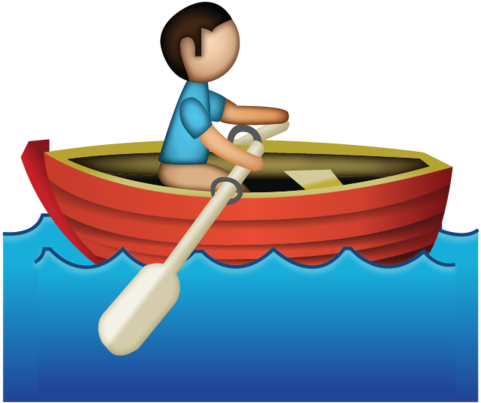 Download Man Rowing Emoji Icon - Man In Boat Emoji (600x600)