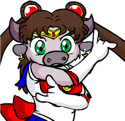 Tried Googling “sailor Moo,” Was Not Disappointed - Cartoon (400x400)