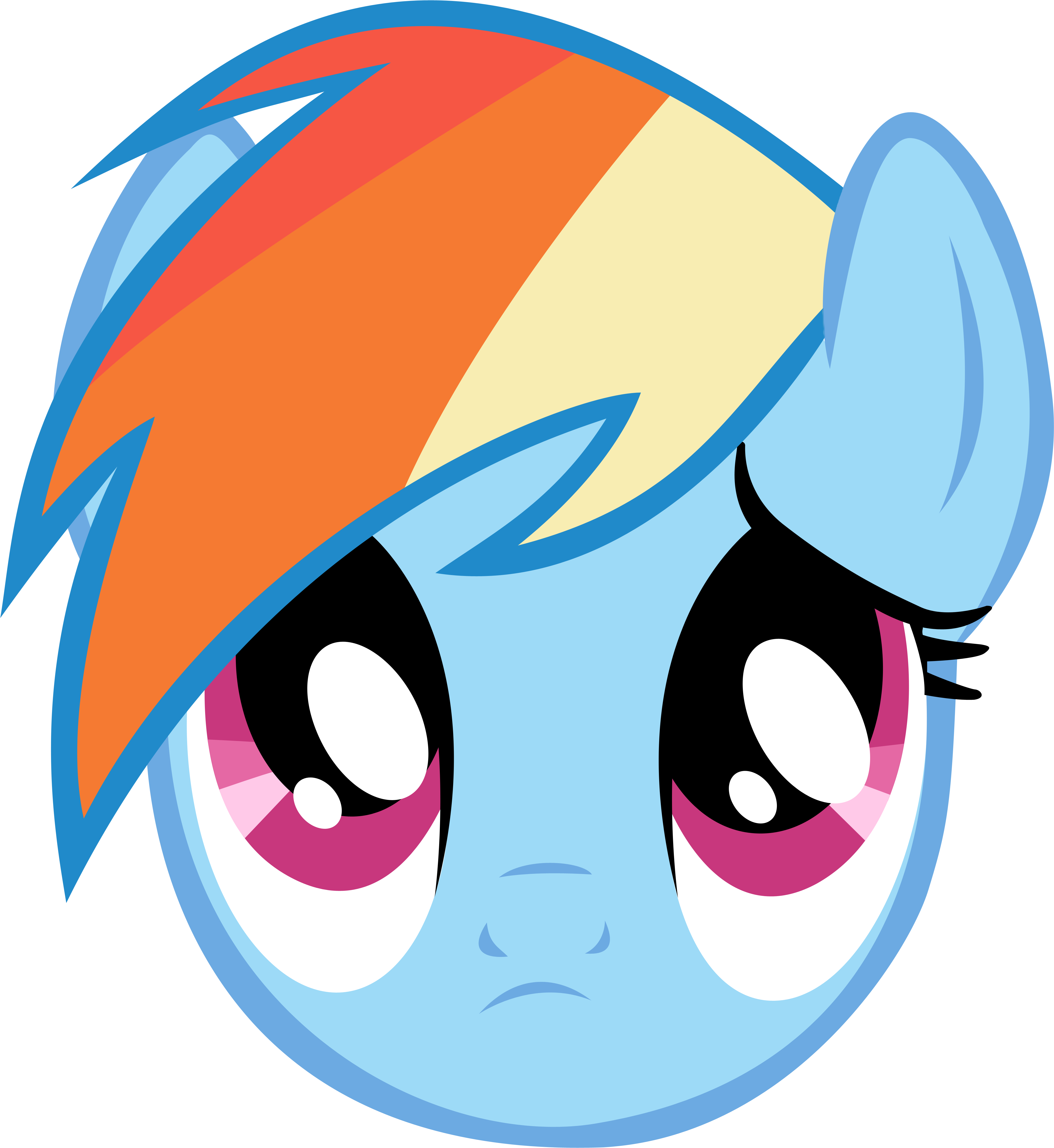 Disappointed Dashie By Sp1tf1re42 Disappointed Dashie - My Little Pony Rainbow Dash Face (4815x5000)