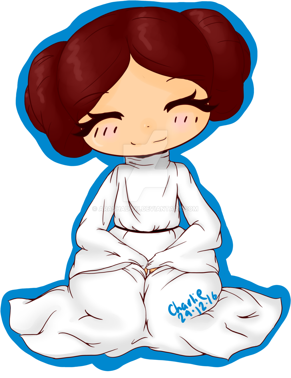 Carrie Fisher- Princess Leia By Arashadow - Leia Organa (1280x1536)