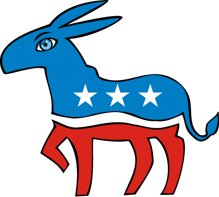 Png - - Cartoon Democratic Donkey (432x390)