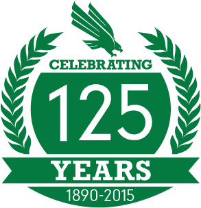 Unt 125 Year Anniversary Logo - University Of North Texas (345x349)