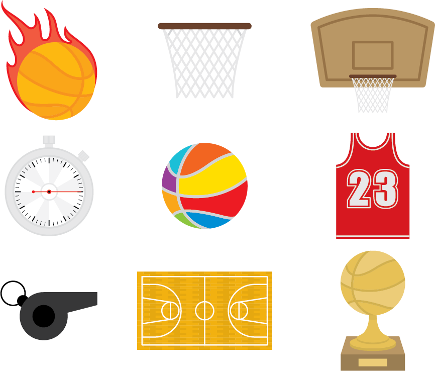 Basketball Court Clip Art - Basketball (866x738)