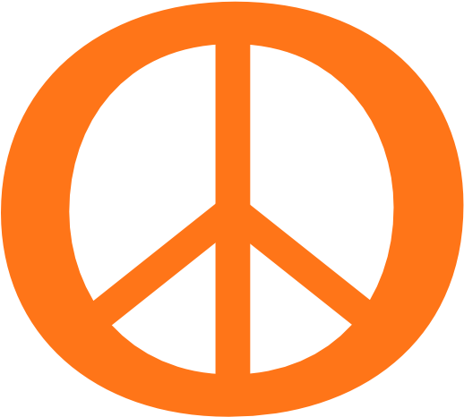 Pumpkin Peace Symbol 8 Svg Scalable Vector Graphics - Symbol Of Peace And Love (532x527)
