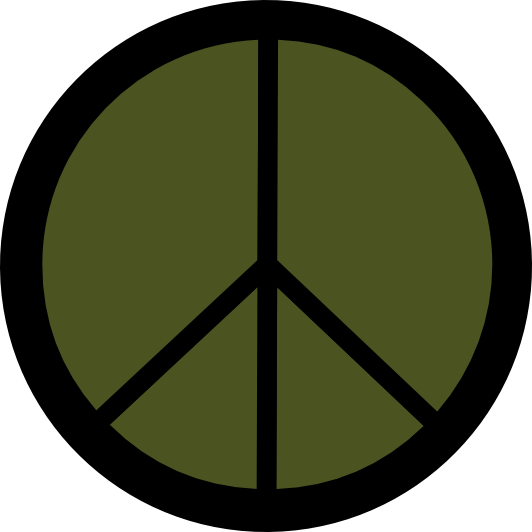 Army Green Peace Symbol 12 Svg Scalable Vector Graphics - Peace Symbol (532x532)